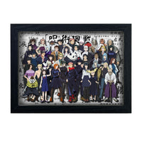 JJK 3D Layered Shadow Box Art - Framed Group Decor