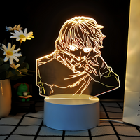 JJK 3D LED Night Light - Multi-Color Dimmable Desk Lamp — Toge Inumaki / 3 Colors + Switch