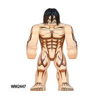 Attack on Titan Building Block Minifigures - Eren, Mikasa, Levi & Titans