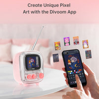 Retro Pixel Bluetooth Speaker with Photo Album Display