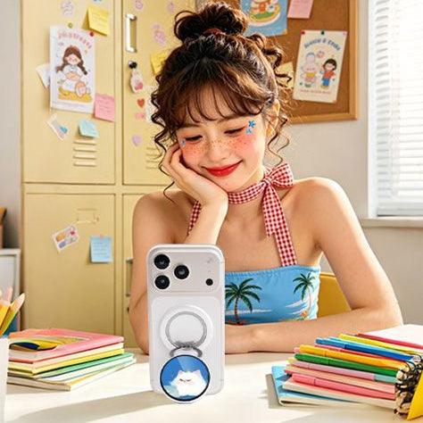 MagSafe Rotating Ring Stand — Custom Photo Display Phone Grip & Kickstand