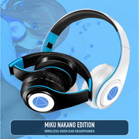 Miku Nakano edition black and white Bluetooth headphones