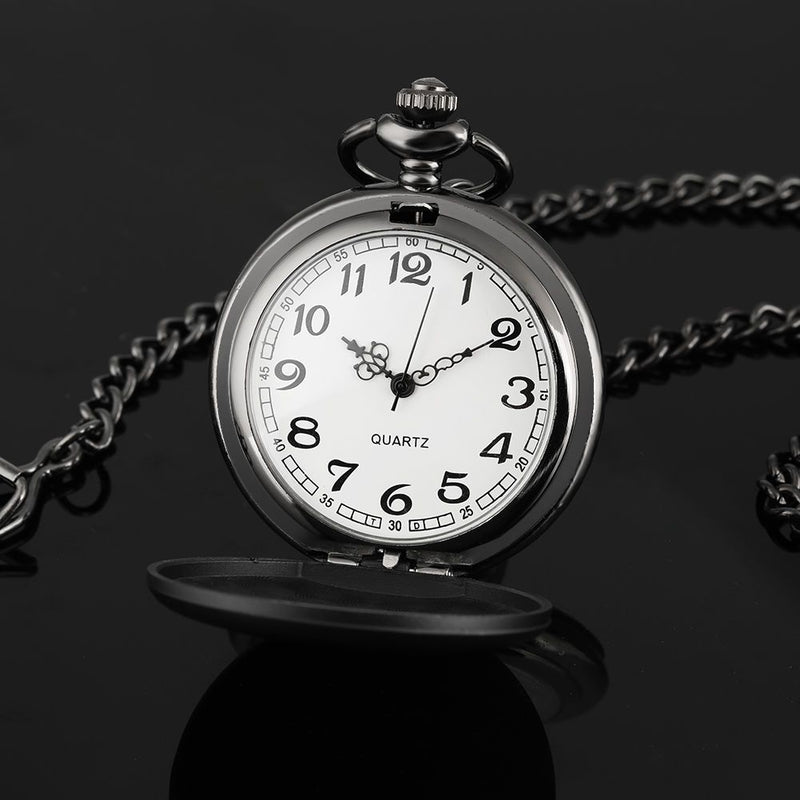 Demon Slayer Pocket Watch — Engraved Quartz Watch on Chain or Necklace