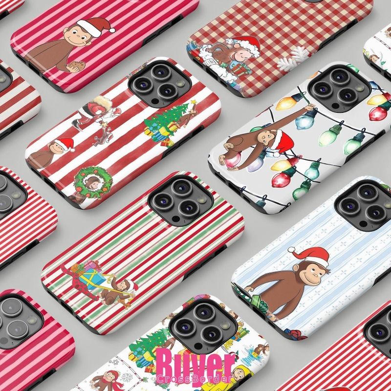 Curious George Christmas Magnetic Two-Layer Phone Case