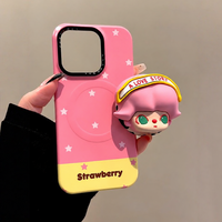 DIMOO Pink-Hair Magnetic Phone Case & Stand Options — watermark restoration