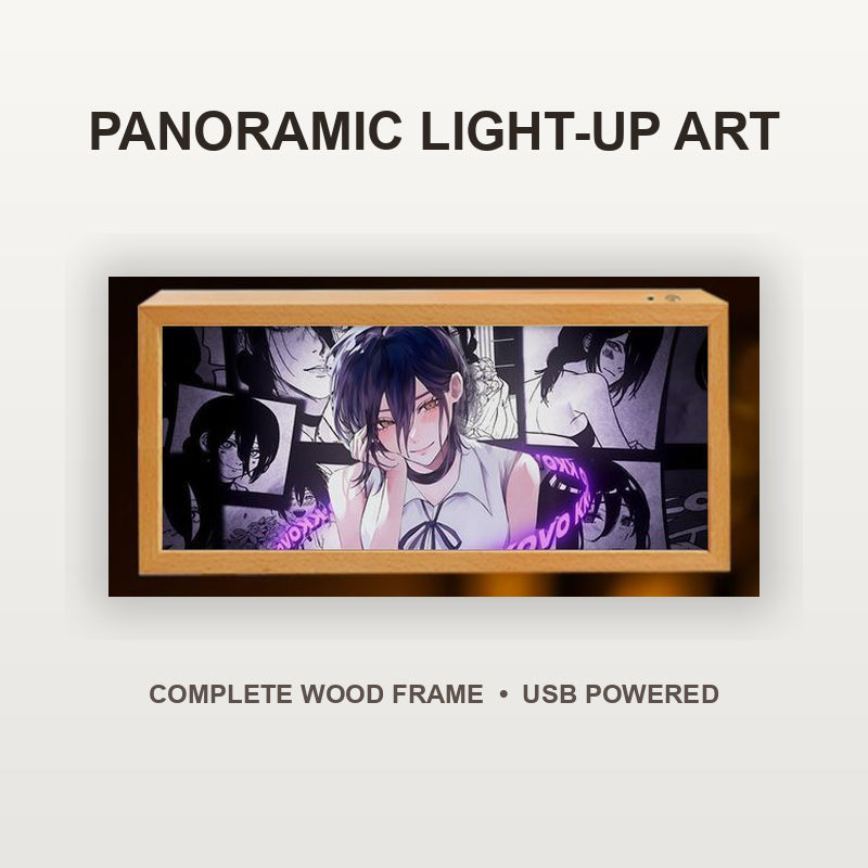 Chainsaw Man Reze Panoramic Light-Up Art Frame — 9 Designs — product view 4