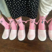 Pink Rabbit Magnetic Hand-Holding Socks - Funny Expression