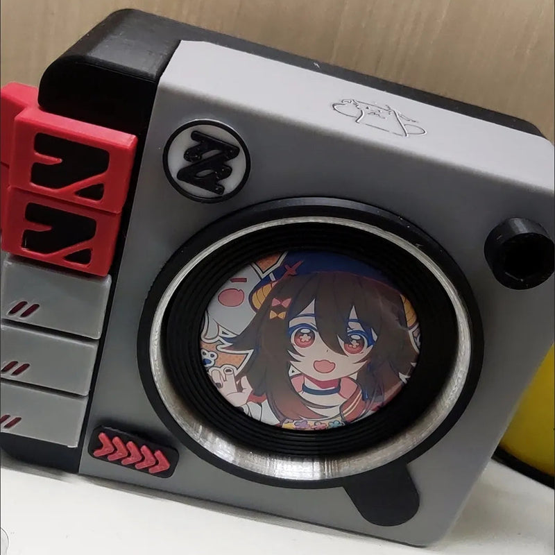 Light-Up Rotating Display Stand Speaker for Anime Badges & Pin Collectibles