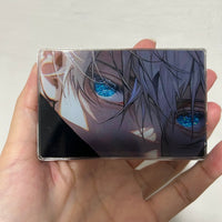 Satoru Gojo Eyes Quicksand Acrylic Tile Charm - Layered Glitter Ornament