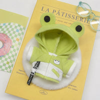 Animal Hoodie Outfit for 10cm / 20cm Cotton Dolls - Cat / Dog / Bunny / Frog
