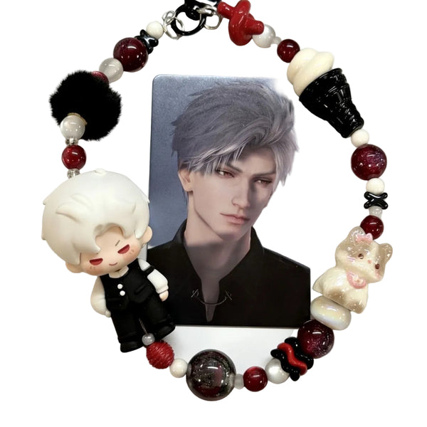 Love and Deepspace Sylus Beaded Figure Phone Charm