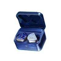 Furina blue charging case with contrasting wireless earbuds on a white background