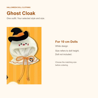 Ghost white cloak for 10 cm dolls; doll clothing only