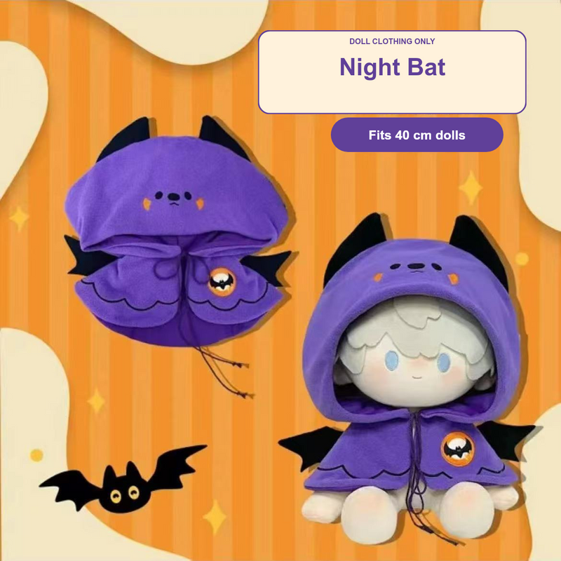 Night bat purple cloak for 40 cm dolls; doll clothing only