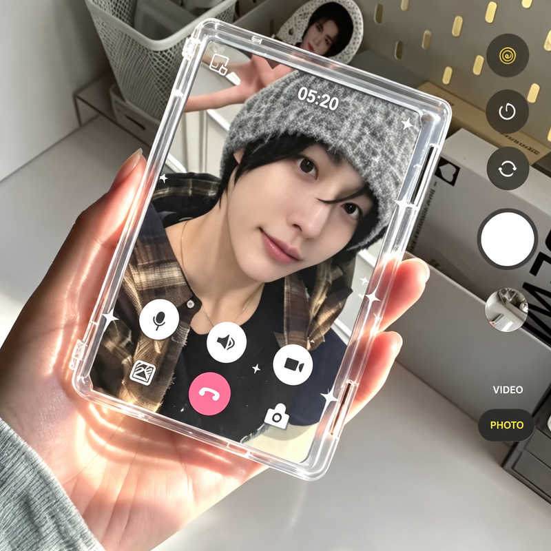 Video Frame magnetic photo card holder with English phone interface
