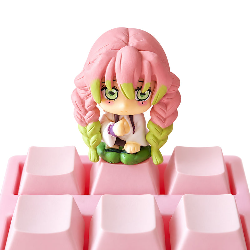 Demon Slayer Backlit Artisan Keycaps — 13 Designs on a pure white background