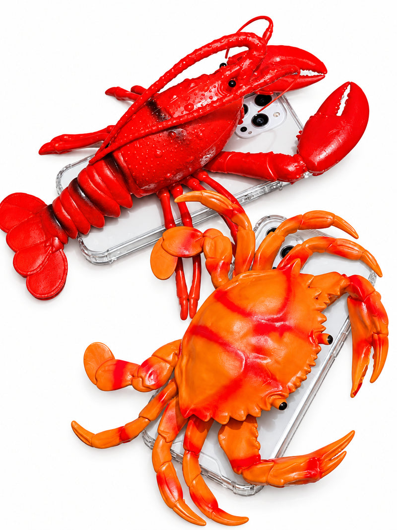 3D Lobster & Crab Novelty Phone Case — 2 Designs on a pure white background