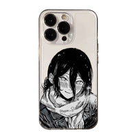Chainsaw Man Reze Winter Illustrated Phone Case — 2 Designs on a pure white background