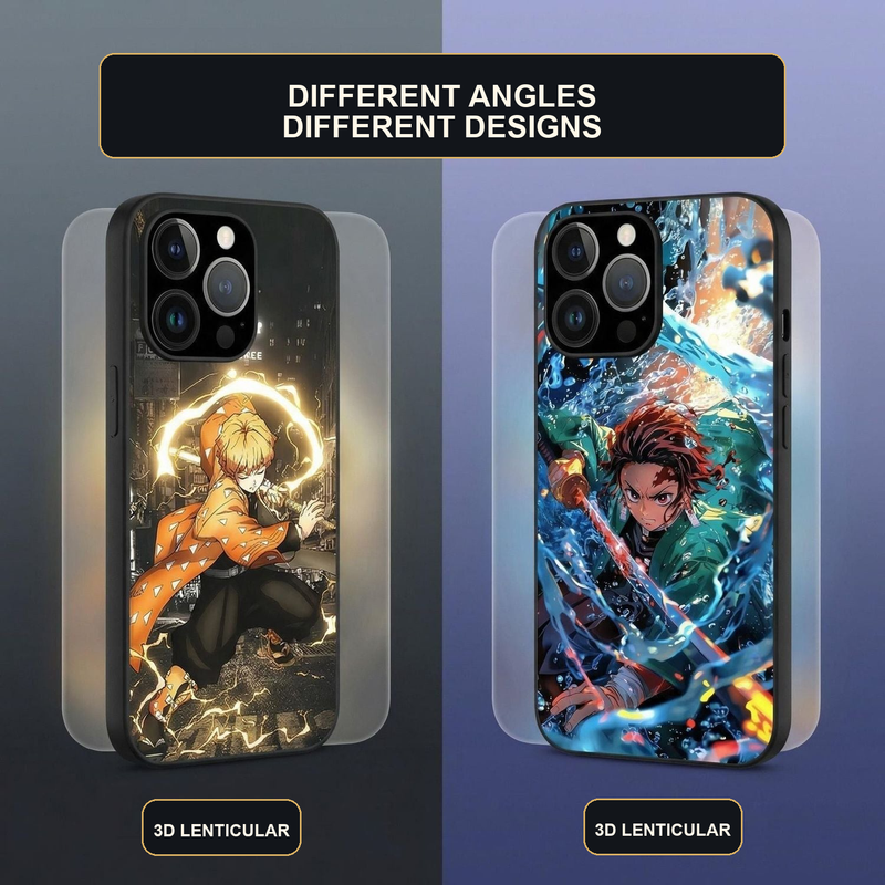 Demon Slayer Trio Three-Image Lenticular Phone Case restored original image 5