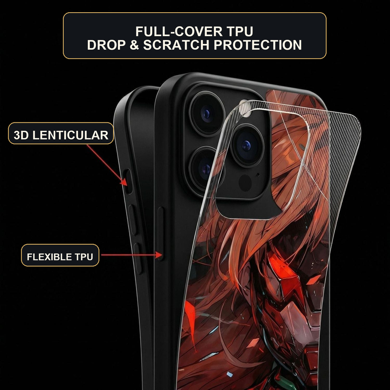 Neon Genesis Evangelion Asuka Lenticular Phone Case restored original image 6